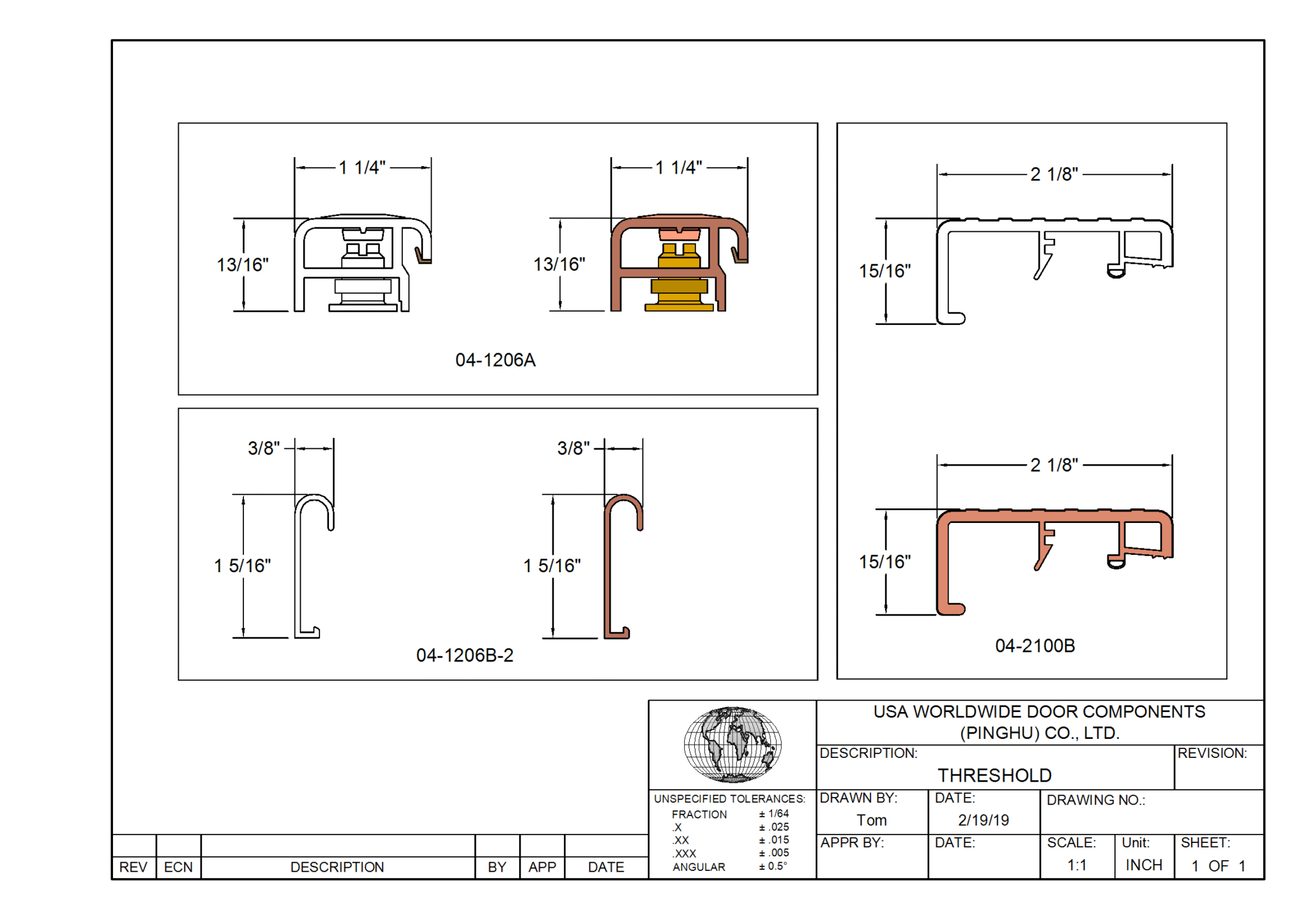 Thresholds – Worldwide Door Components Inc